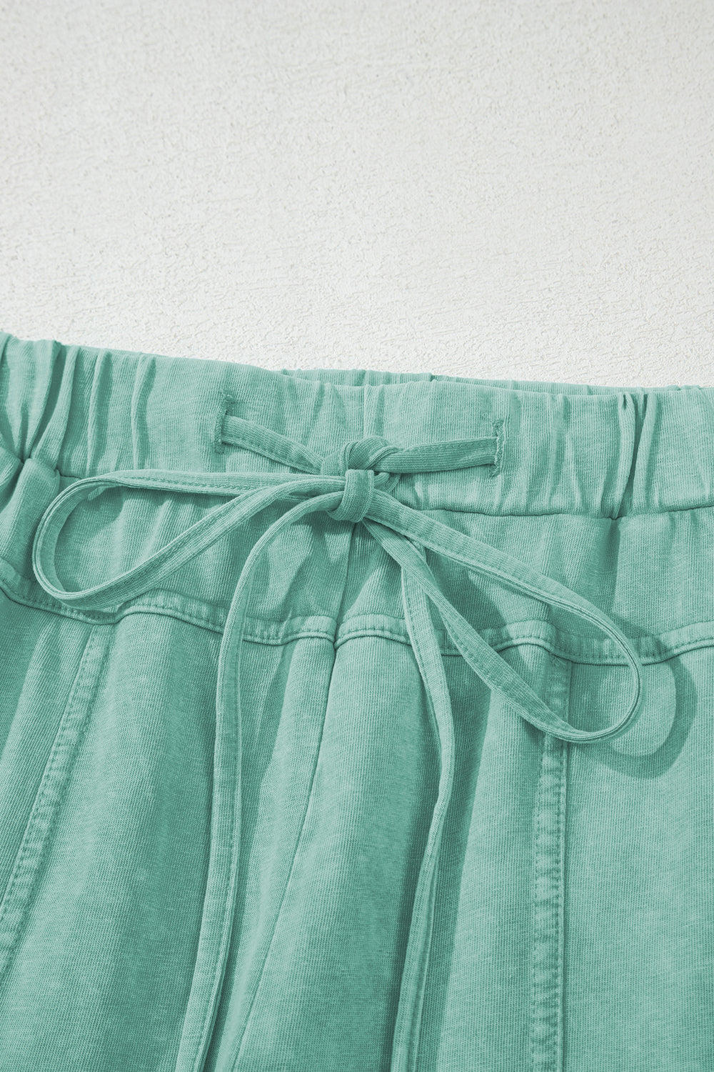 Black Mineral Wash Exposed Seam Wide Leg Cargo Pants