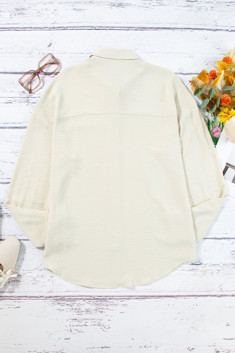 Black Crinkle Pocket Half Sleeve Shirt