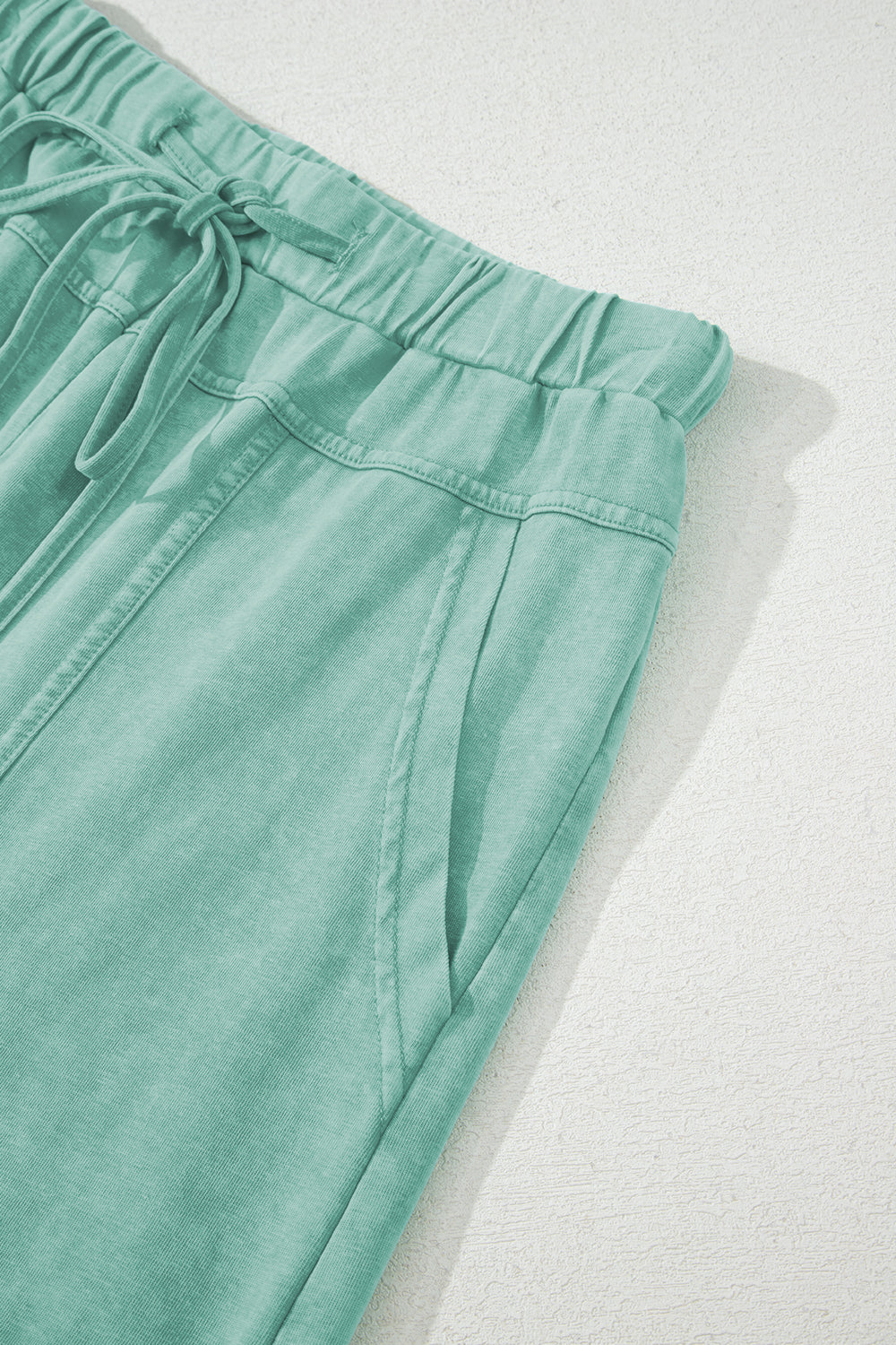 Black Mineral Wash Exposed Seam Wide Leg Cargo Pants