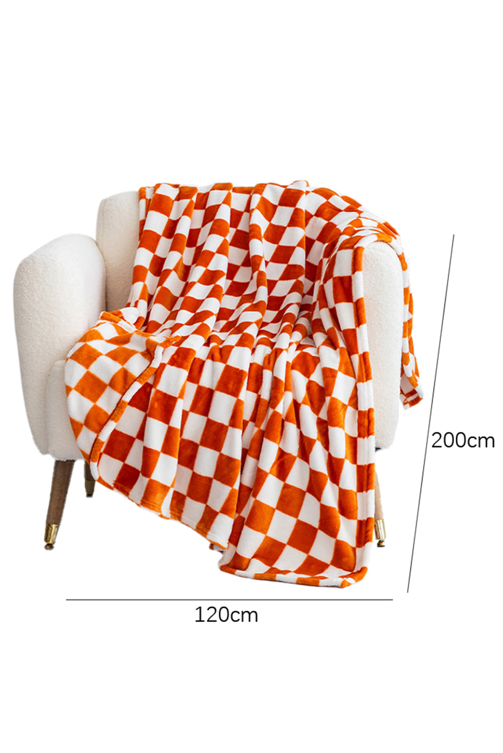 Color black Checkerboard Printed Soft Throw Blanket 120*200cm