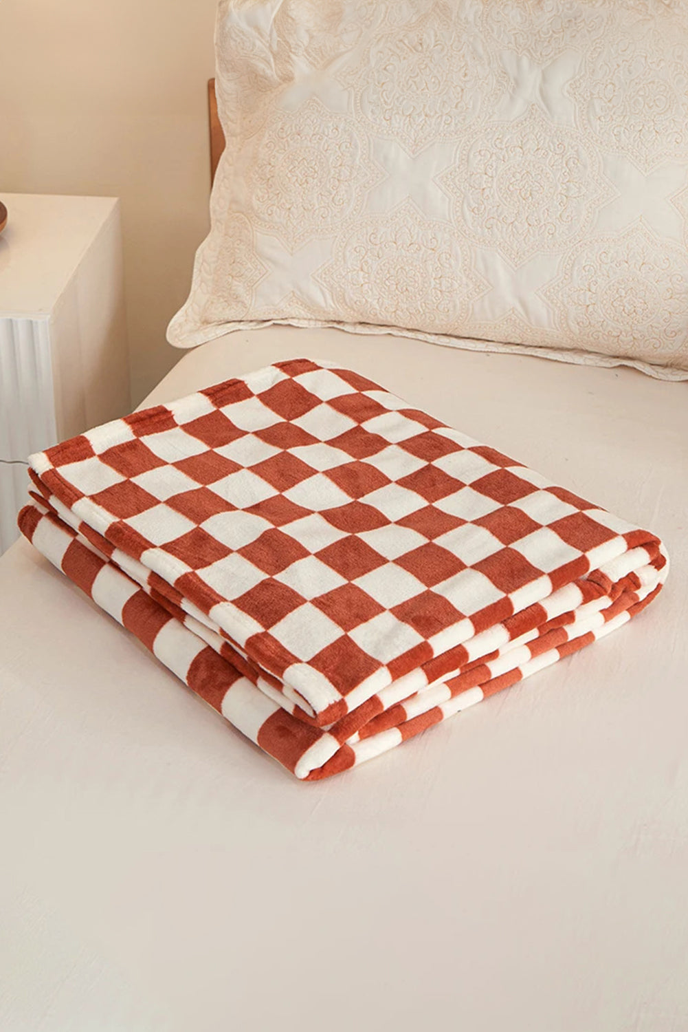 Color black Checkerboard Printed Soft Throw Blanket 120*200cm