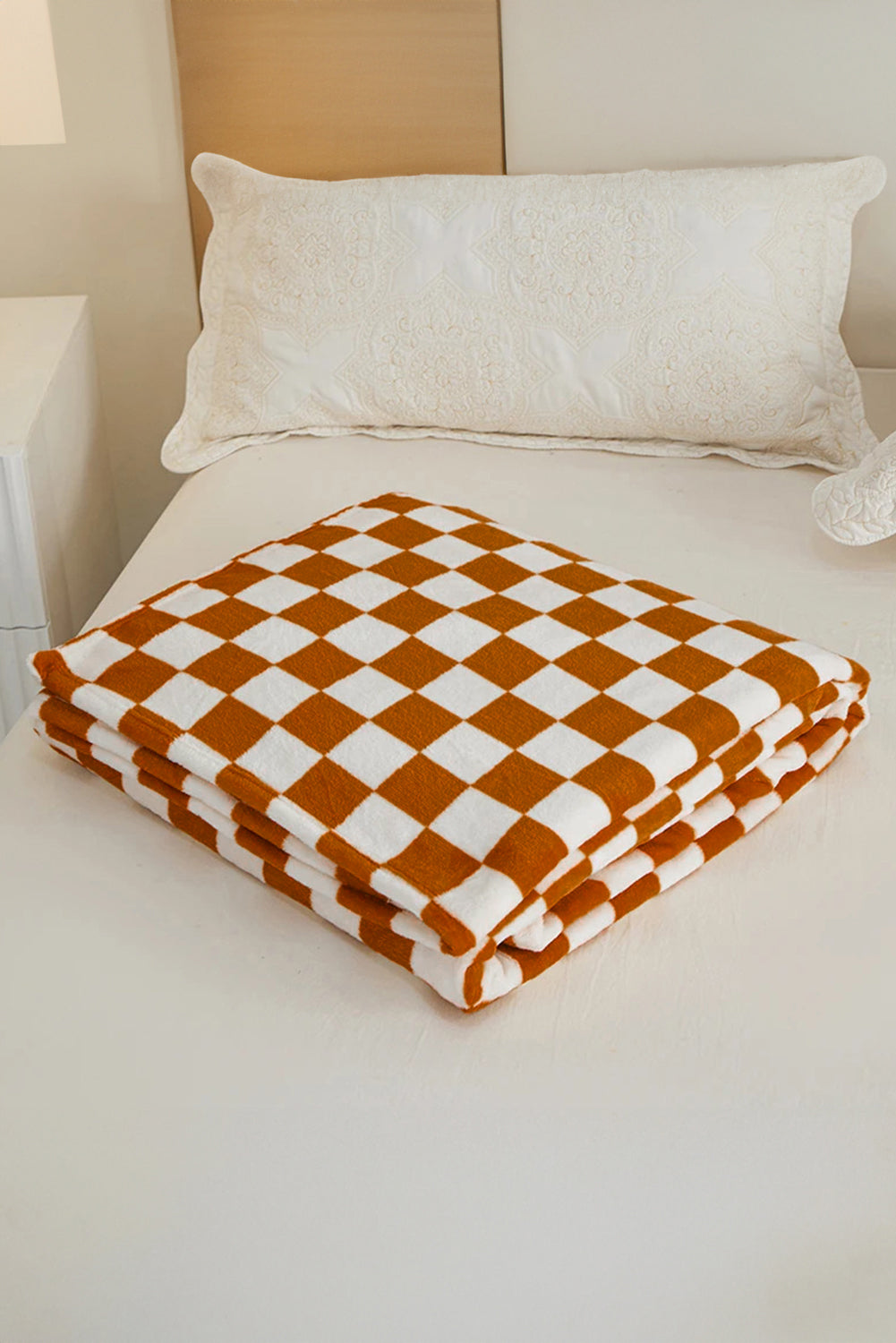 Color black Checkerboard Printed Soft Throw Blanket 120*200cm