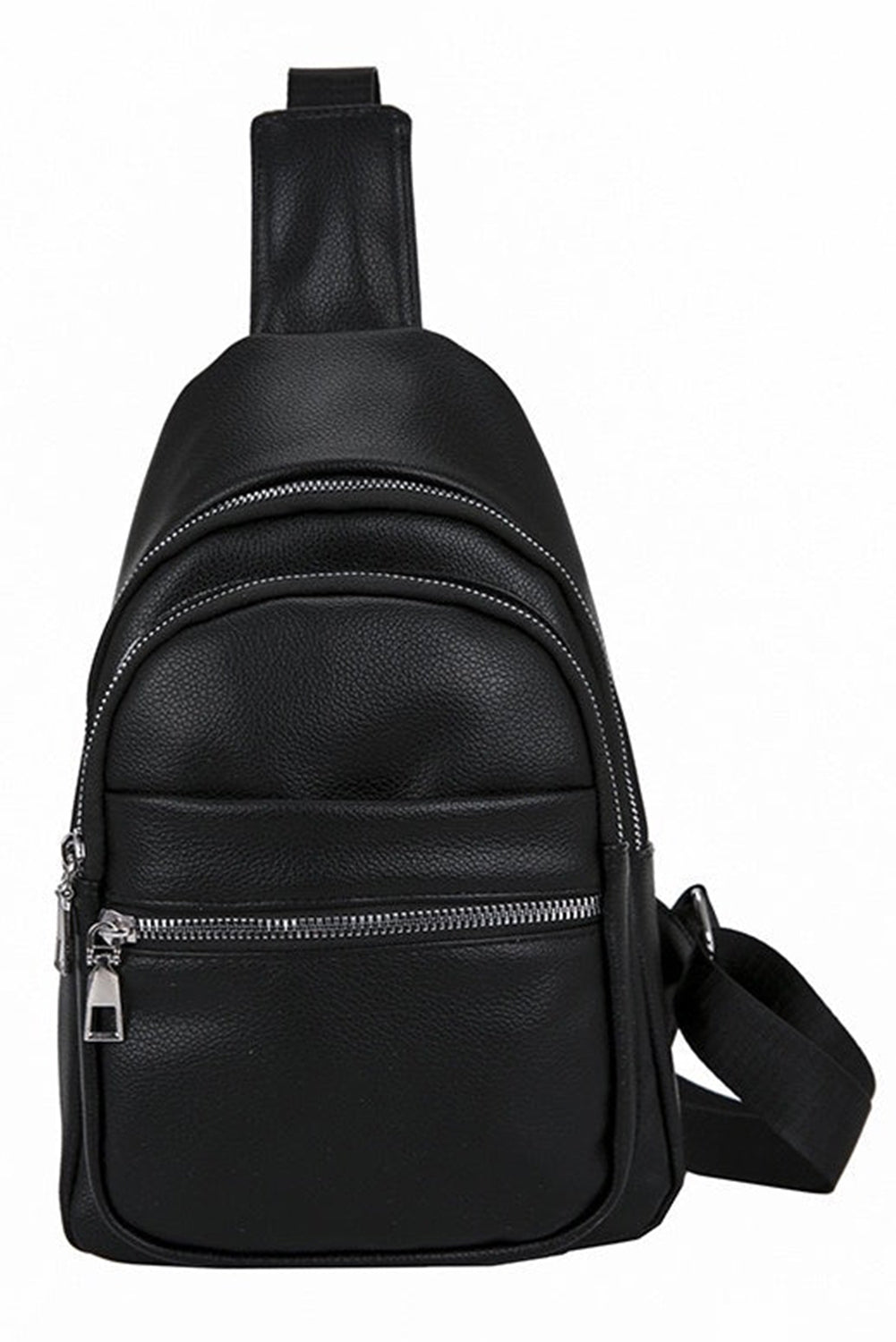 Black PU Travel Crossbody Bag