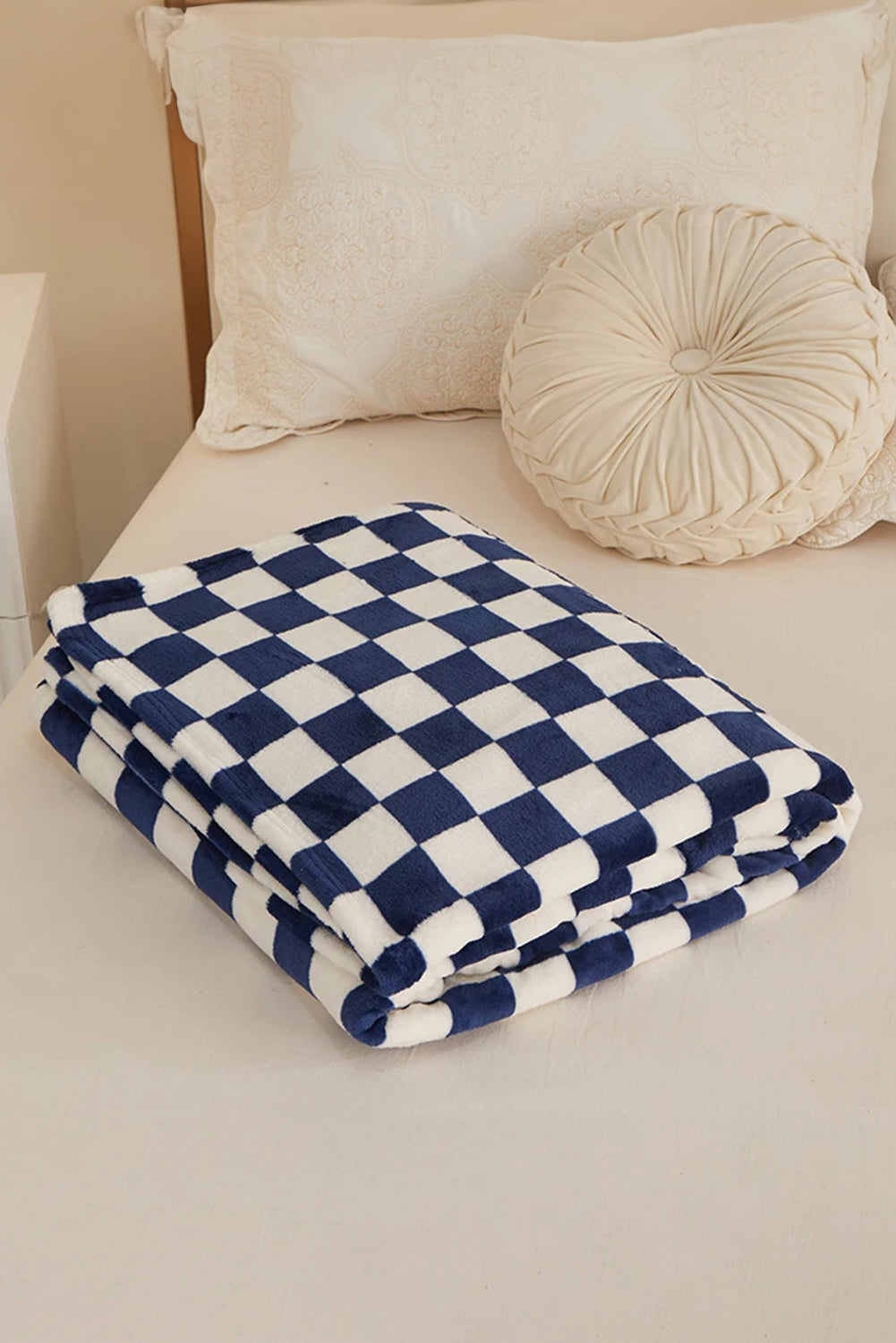 Color black Checkerboard Printed Soft Throw Blanket 120*200cm