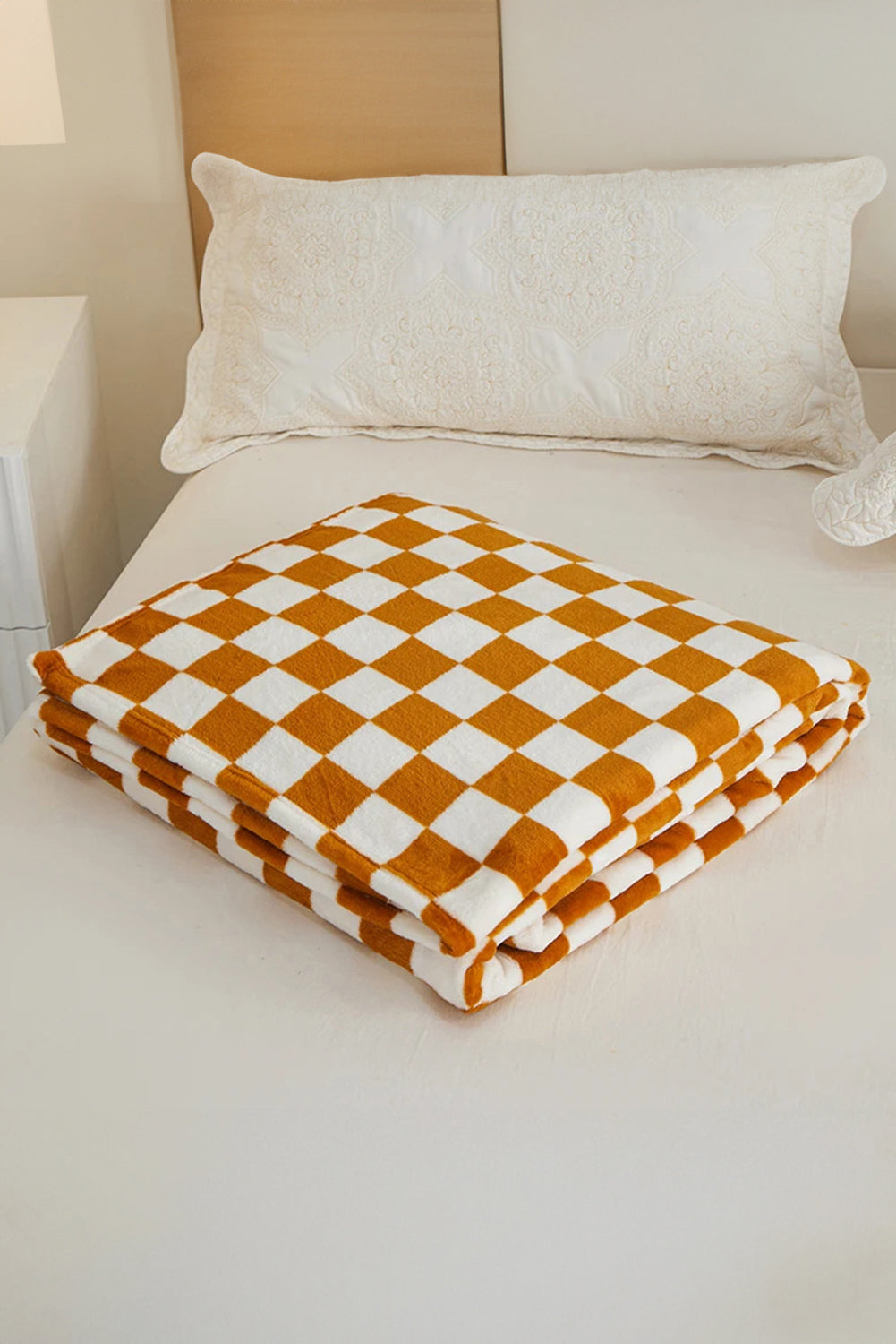 Color black Checkerboard Printed Soft Throw Blanket 120*200cm