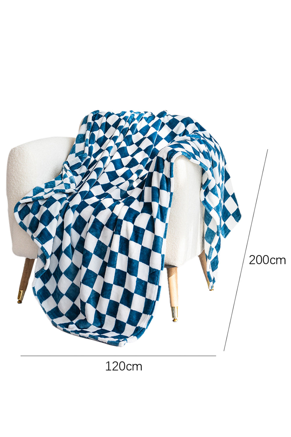 Color black Checkerboard Printed Soft Throw Blanket 120*200cm