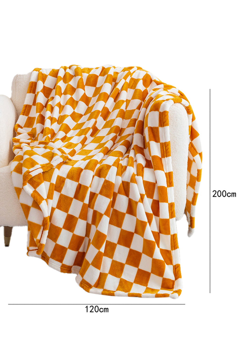 Color black Checkerboard Printed Soft Throw Blanket 120*200cm