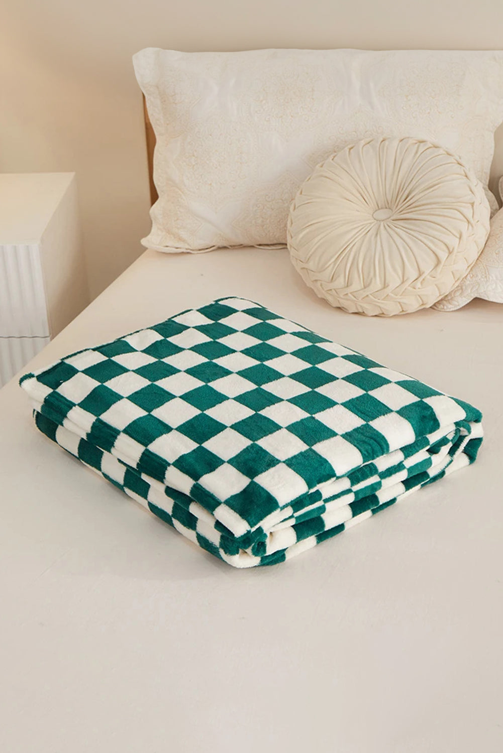 Color black Checkerboard Printed Soft Throw Blanket 120*200cm