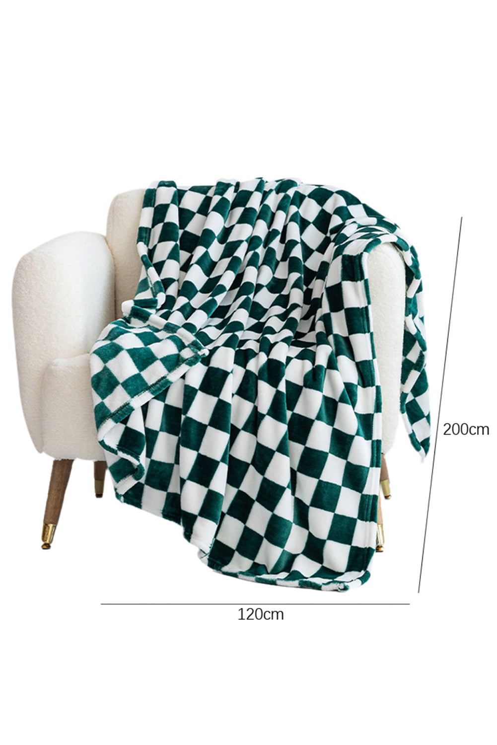 Color black Checkerboard Printed Soft Throw Blanket 120*200cm