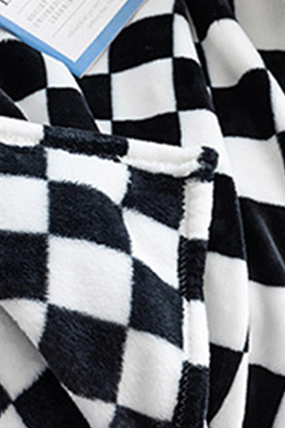 Color black Checkerboard Printed Soft Throw Blanket 120*200cm