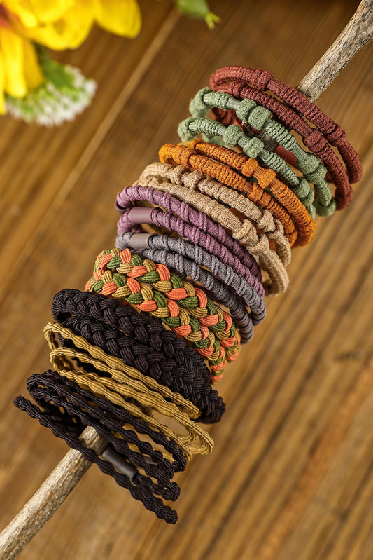 Multicolour 20pcs Boho Knotted Hair Ties