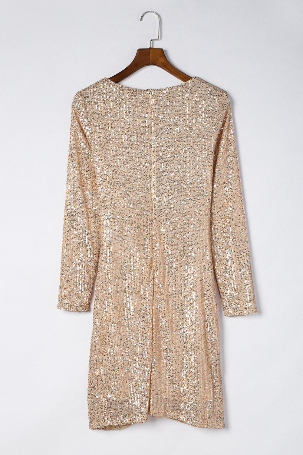 Apricot Party Twist Knot Bodycon Sequin Dress